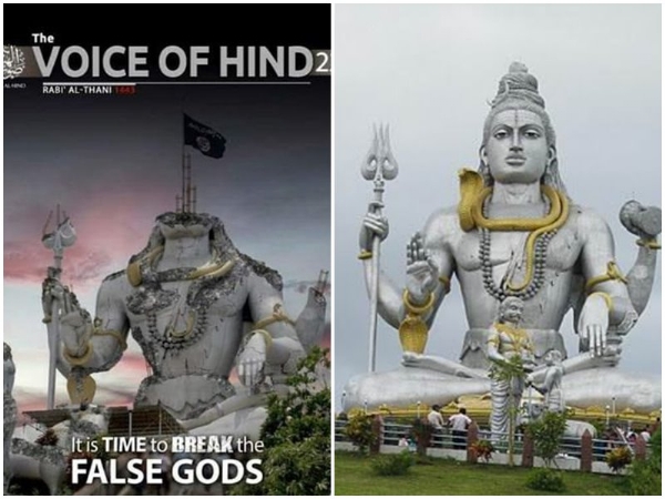 ISIS magazine again displays hatred against Hindus, shows 'beheaded' Shiva idol of Murdeshwara in Ka - NewsBharati