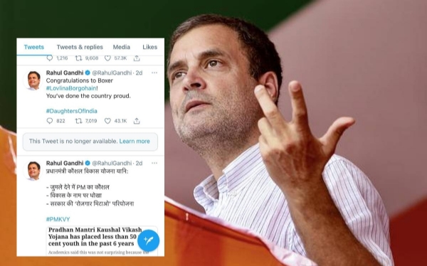 Twitter remove Rahul Gand