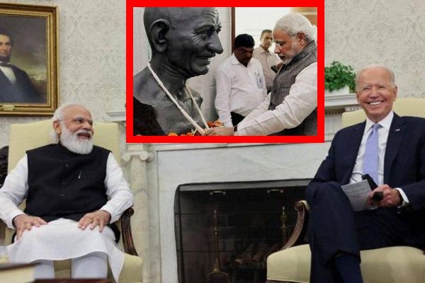 Modi Gandi Why can't PM Modi praise Gandhi ji on international platform? - NewsBharati