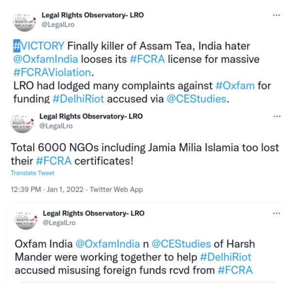 Oxfam India, accused of funding Anti-Delhi riots, loses its FCRA license for massive violation