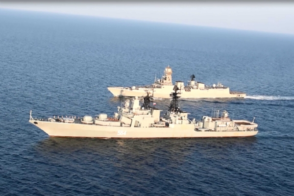 India tests its indigenous INS Kochi with Russian Navy