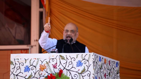 Amit Shah halts speech at J&K rally for Azaan