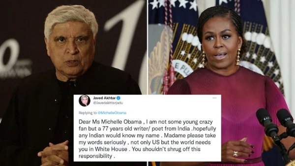  Javed Akhtar urges Michelle Obama to join White House, introduces himself as 'poet from India'