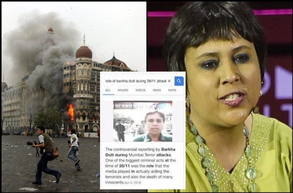 Barkha Dutt reporting during the 26/11 Mumbai terror attack