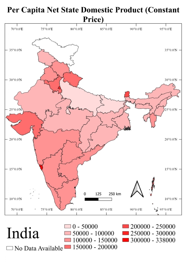 Per Capita net state domestic product