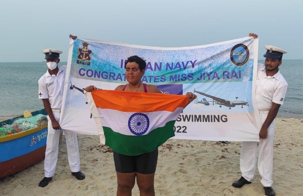 Jiya Rai with autism swims from Sri Lanka to Tamil Nadu in 13 hours