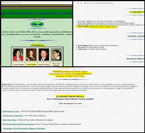 Do you know Sonia Gandhi was co-president of NGO whose goal was 'Free Kashmir'?
