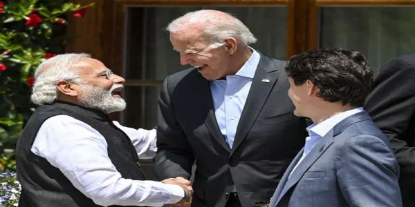 Soft power of New India! US president walks up to PM Modi to greet him at G7 Meet