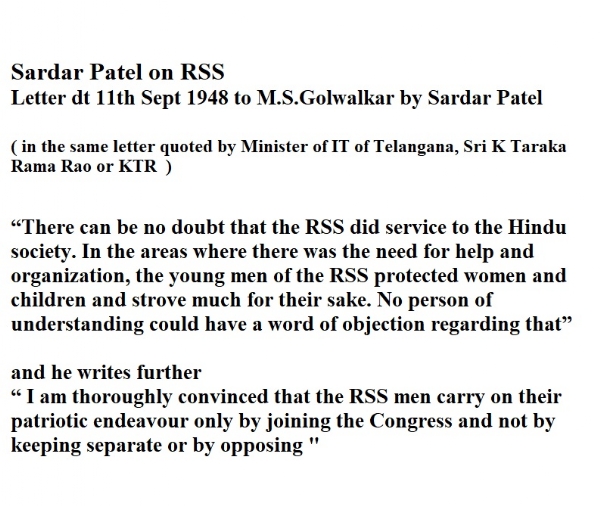 KTR Goes the Congress Way – Maligns the RSS on Hyderabad Liberation Day