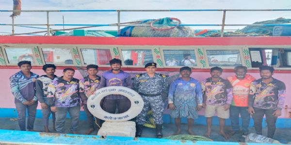 ICG rescues nine Indian fishermen from Sri Lankan Navy