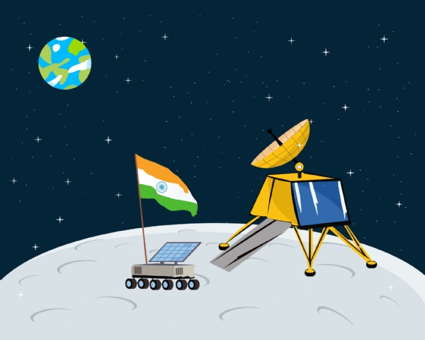 India is on the moon