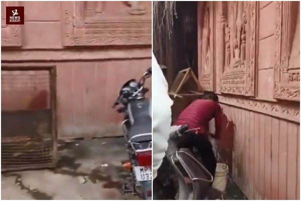 Ujjain Jabir urinating on temple wall