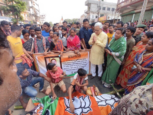 BJP Tapan Bhoumik Tripura death by CPM