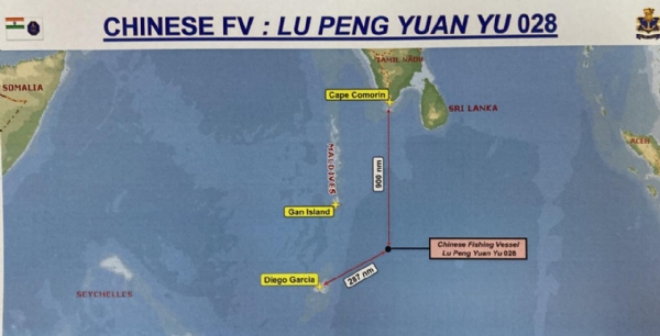 Indian Navy rescues chinese fishing vessel