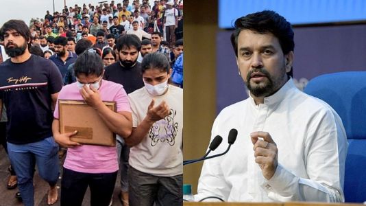 Centre handling issue of protesting wrestlers sensitively: Sports Minister Anurag Thakur