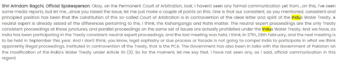 pakistan indus water treaty