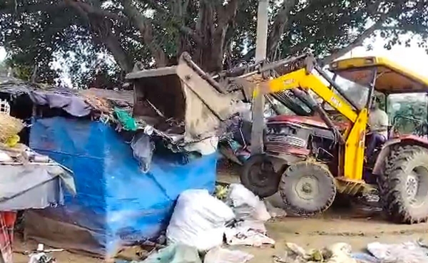 bulldozer action in nuh