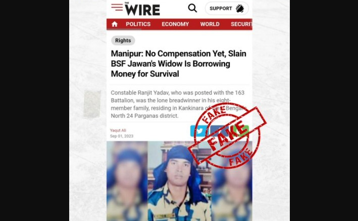 PIB The Wire BSF Jawan Fake News