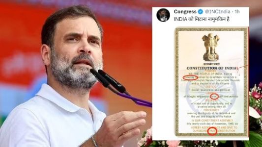 'Can we expect something right from this party': Internet schools Congress for sharing wrong Preamble to oppose name change of Bharat, deletes it later