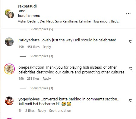 soha ali khan abused for playing holi