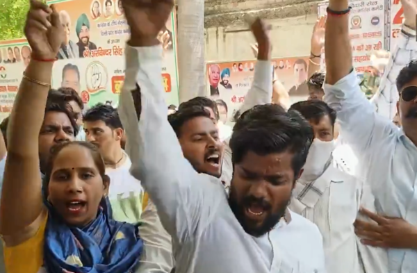 congress protest udit raj kanhaiya kumar