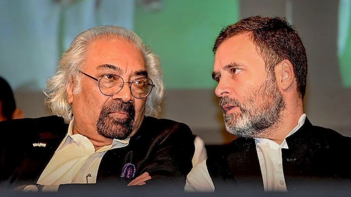 Sam Pitroda and Rahul Gandhi