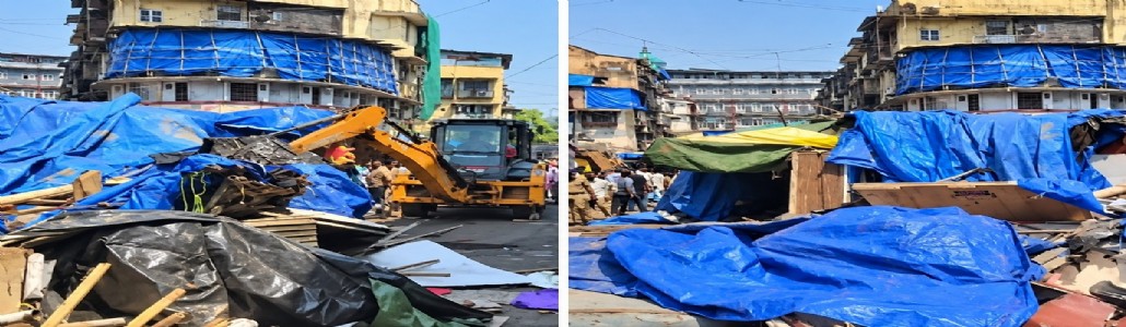 BMC clears 144 illegal stalls near Manish Market, Dawood Ibrahim’s old turf, under ‘Pedestrian first’ drive
