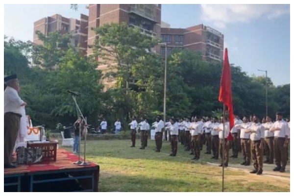 RSS Path Sanchalan at JNU NB 