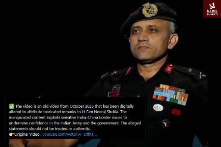 Indian Army debunks manipulated video falsely attributing anti-China remarks to Lt Gen Neeraj Shukla