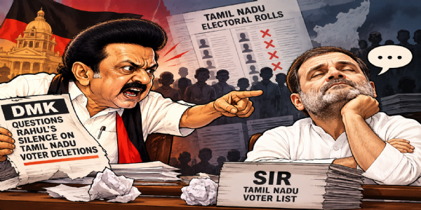 Congress ally DMK slams RaGa’s hypocrisy over SIR