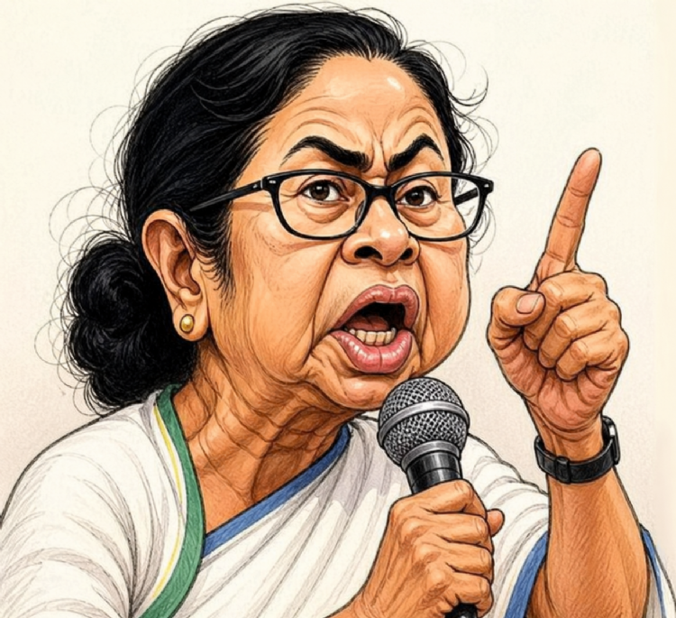 Mamta Banrjee Cartoon image