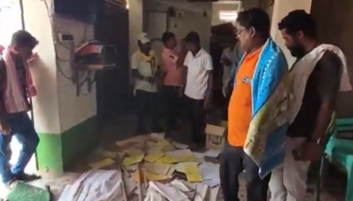 TMC office raided newsbharati