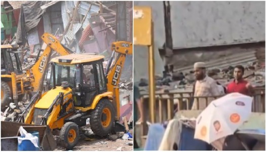 Anti-encroachment drive in Mumbai's Bandra; Netizens claim illegal Islamists residing in the area protest, pelt stones at police; 15 arrested