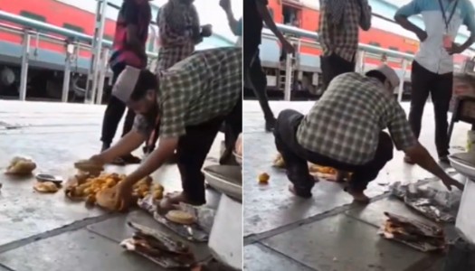 Maharashtra: Man in Islamic skull cap sells roadside fallen vada pavs to passengers on Bhusawal Rail Station; video viral