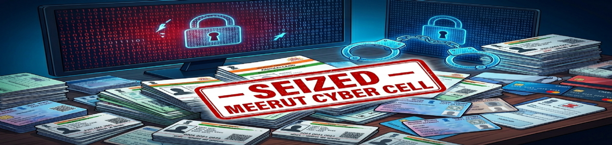 Meerut Cyber Fraud: Arkam, Nizamuddin arrested for running fake CSC; 180 Aadhaar Cards, 97 pan cards seized