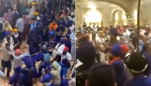 WATCH: Ruckus erupts at Mohali Gurudwara after attack attempt on Nihang Sikh Jasdeep Singh during welcome ceremony