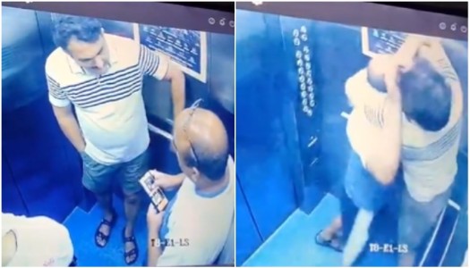 Ghaziabad: Lift brawl between former society office-bearers caught on CCTV; changes in the timestamp remain unexplained