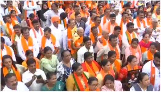 BJP protests against multi-crore Karnataka Dalit Valmiki Corporation scam, demands resignation of Minister B Nagendra, details